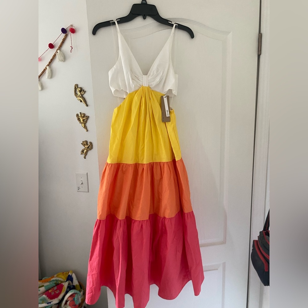 Do+Be Colorful Tiered Maxi Dress